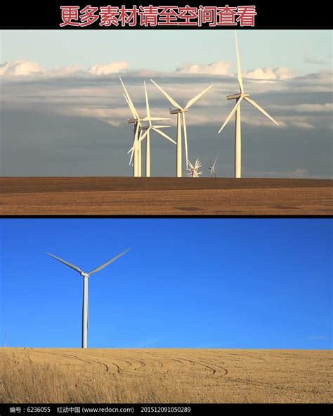 5.4k航拍内蒙古草原上的风力发电大风车视频特效素材-千库网