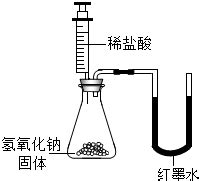 氢氧化钠与盐酸发生中和反应的化学方程式为NaOH+HCl═NaCl+H2O.(1)为证明中和反应是放热反应.某小组进行了如图所示的实验操作 ...