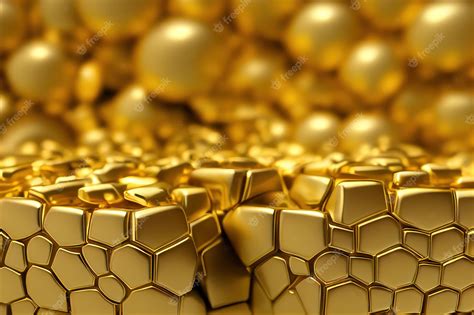 Premium Photo | Geometric gold background ai render
