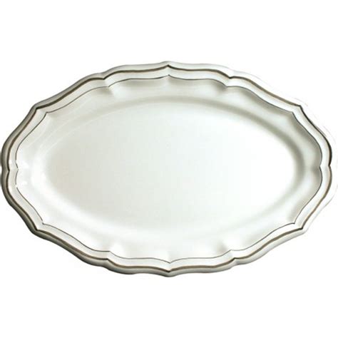 Gien Filet Taupe Oval Platter - Distinctive Decor