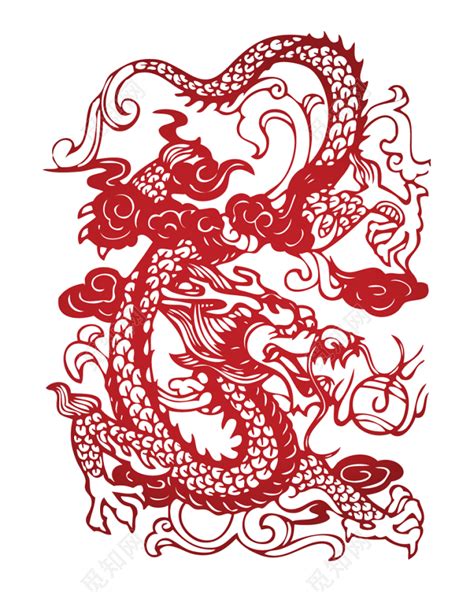 圆形中国传统龙纹EPS素材免费下载_红动中国