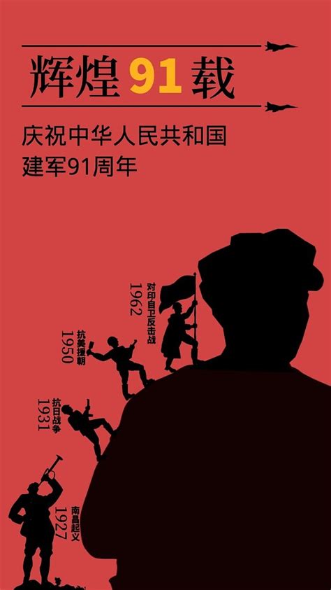 八一建军节-建军九十一周年纪念海报|平面|海报|易图设计 - 原创作品 - 站酷 (ZCOOL)