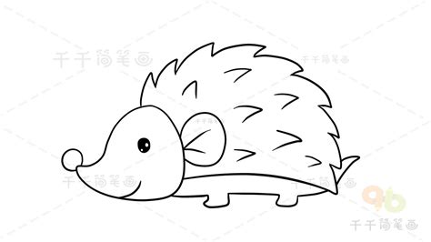 刺猬简笔画图片