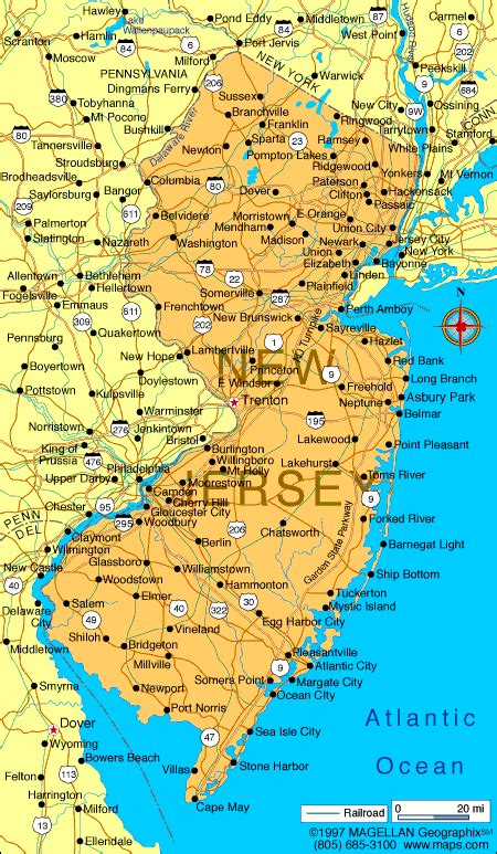 New Jersey Wall Map with Counties by Maps.com - MapSales