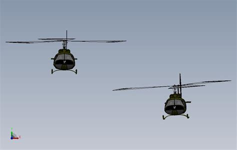 贝尔uh1直升飞机3d模型图纸_SOLIDWORKS 2011_模型图纸免费下载 – 懒石网