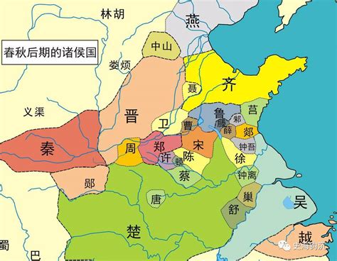 春秋五霸地图图片