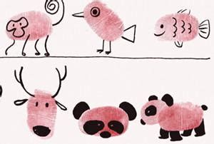 有趣的动物儿童指纹画教程 小南瓜的DIY画法图解💛巧艺网