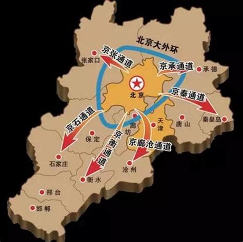 北京周边地图，燕郊，大厂，三河市，香河市地理位置|ZZXXO