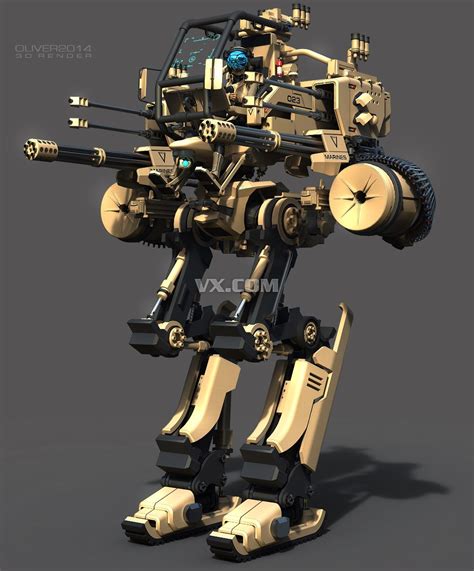 战术机器人设计|插画|概念设定|本图斯 - 原创作品 - 站酷 (ZCOOL)