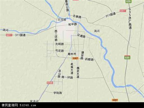 亳州的地图