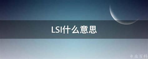 LSI什么意思 - 业百科