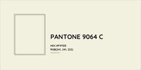 PANTONE 9064 C Complementary or Opposite Color Name and Code (#F1F1DE ...