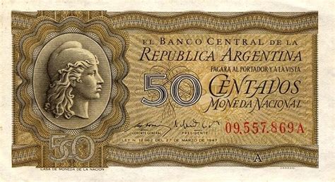 阿根廷 50分 1950.-世界钱币收藏网|外国纸币收藏网|文交所免费开户（目前国内专业、全面的钱币收藏网站）