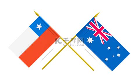 旗帜、 澳大利亚和智利高清摄影大图-千库网