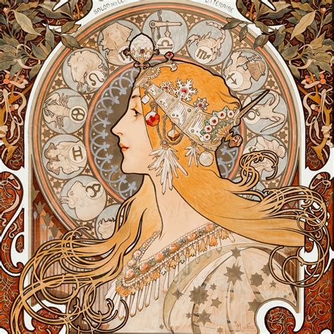 Alphonse Mucha Art Nouveau Artworks I Free CC0 Vintage Illustrations ...