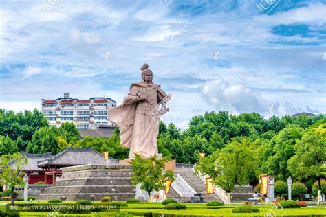 中国陕西汉中拜将台韩信雕像,国内旅游景点,旅游景点,摄影,汇图网www.huitu.com