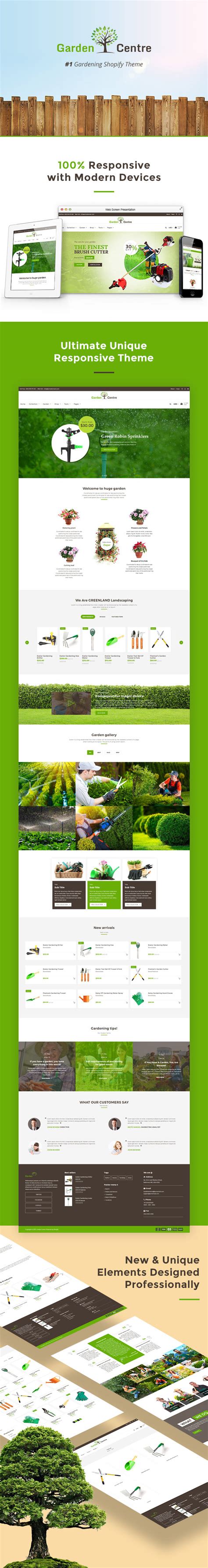 草坪景观网页设计，绿化行业网站模板设计-17素材网
