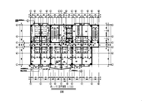 黑龙江14层精美住宅楼建筑设计施工cad图纸，含地下一层_住宅小区_土木在线
