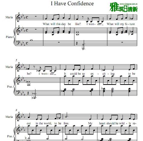 音乐之声 I Have Confidence钢琴伴奏声乐谱 正谱