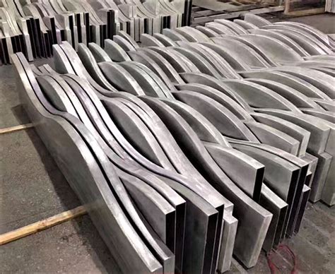 厂家定制弧形型材铝方通波浪造型来图生产_铝方通-广东德普龙建材有限公司