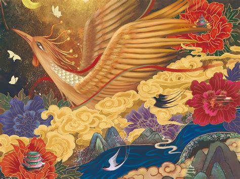 【古风插画】《山海经--重明鸟》作者：世博… - 堆糖，美图壁纸兴趣社区