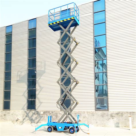 12米自行走升降平台全自动移动剪刀叉高空作业车租赁专业升降机-阿里巴巴