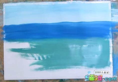简单海边沙滩水彩画手绘教程图片 浪漫沙滩绘画怎么画 画法[ 图片/6P ] - 才艺君