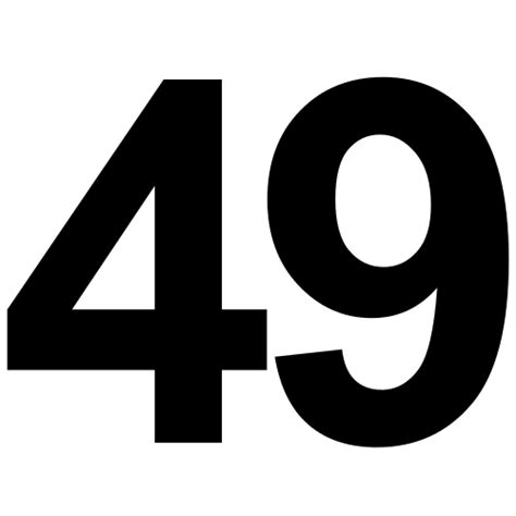 Number 49 Clipart Hd PNG, Vector Font Alphabet Number 49, Number ...