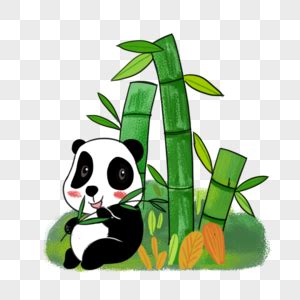 吃竹子的熊猫元素素材下载-正版素材401209427-摄图网