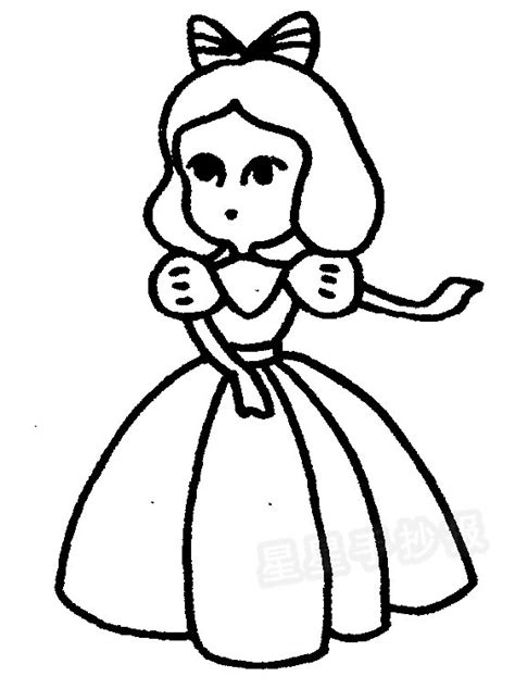 一步一步绘画漂亮白雪公主的画法带步骤图简笔画教程 - 巧巧简笔画