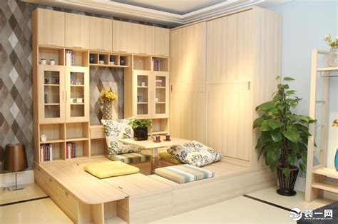 19个连柜榻榻米设计效果图-中国木业网