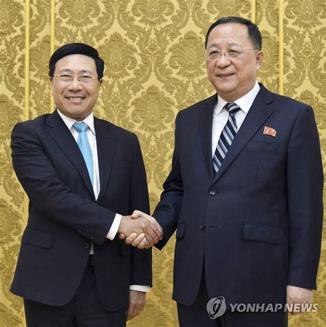 越南朝鲜外长举行会谈 两人握手微笑合影_凤凰网