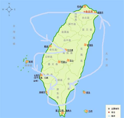 中国台湾环岛铁路路线图_图片_互动百科