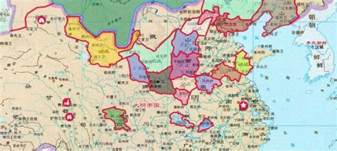 明朝藩王分布图图片