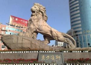 鞍山佛光寺母石狮与公石狮高清图片下载_红动中国
