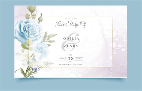 hermosa floral Boda invitación tarjeta flor diseño eps vector 21898016 ...