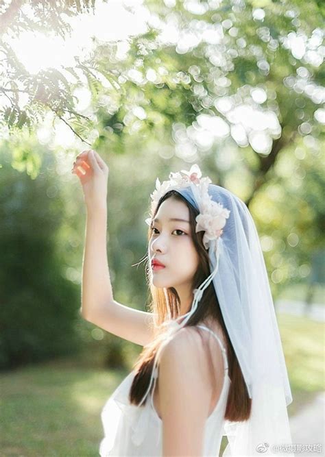 温柔白纱头像女生