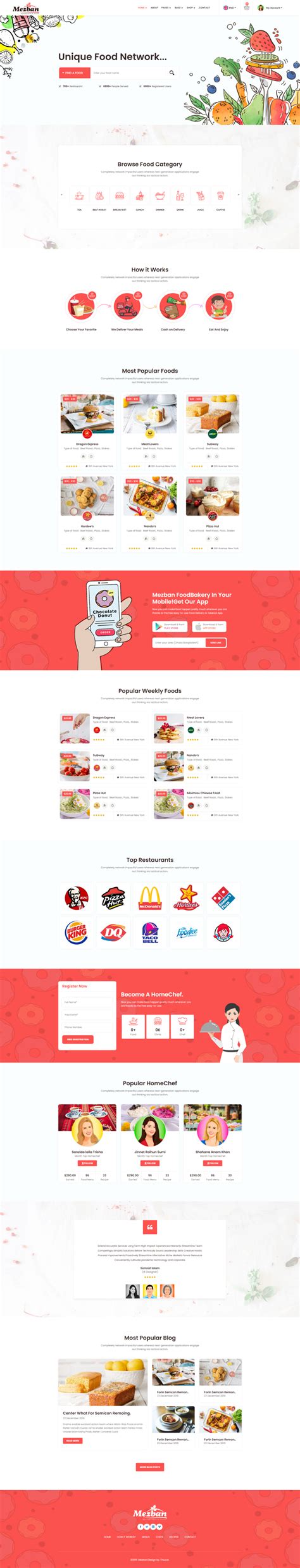 美食预约网页制作模板，美食网站模板源代码_墨鱼部落格