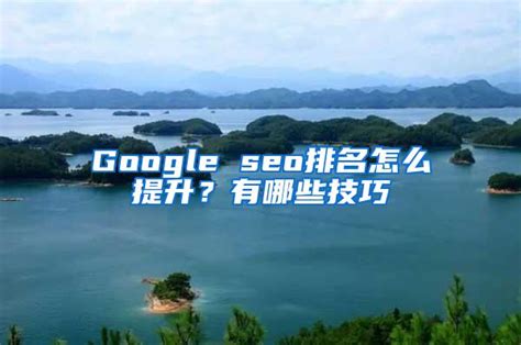 Google seo排名怎么提升？有哪些技巧_SEO技术_SEO技术资讯_SEO优化排名