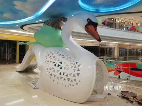 户外玻璃钢几何小鸟雕塑花园林商场楼盘幼儿园景观动物装饰摆件-澜田展示