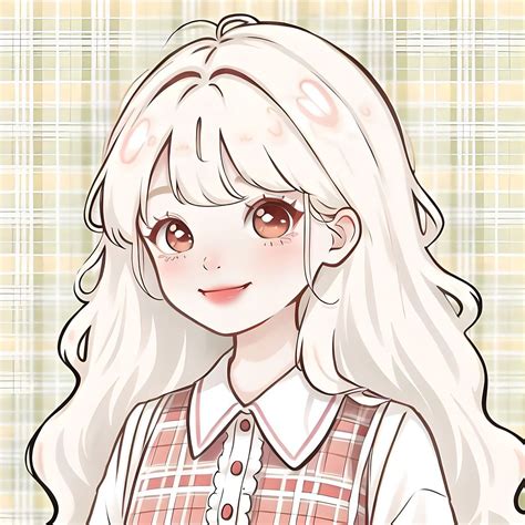 白底温柔的女生头像