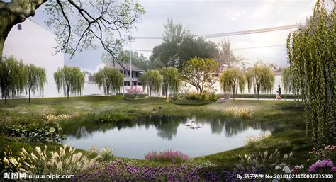 新农村水塘改造设计图__景观设计_环境设计_设计图库_昵图网nipic.com