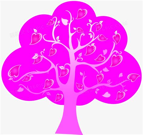 爱情心形树素材图片免费下载-千库网