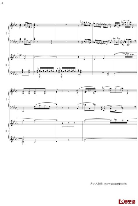 帕格尼尼主题狂想曲（11~18变奏）钢琴谱-老齐-虫虫乐谱