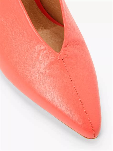 Kin Carina Cone Heel Slingback Court Shoes, Pink Leather