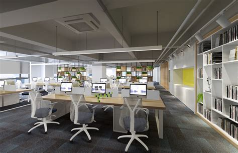 软件公司办公室装修设计效果图_岚禾设计