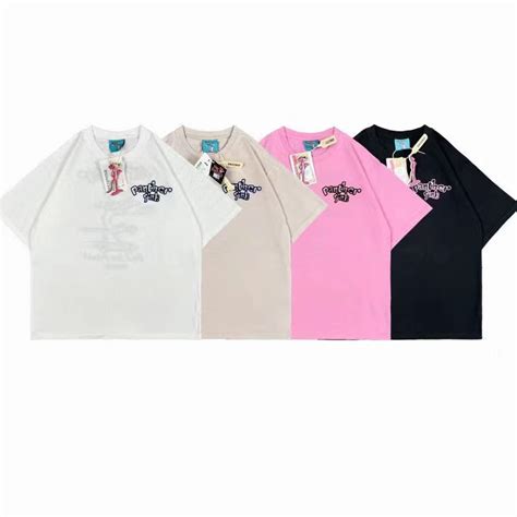 AIMEEWQ夏季新款粉红豹重工刺绣圆领宽松舒适潮流时尚休闲短袖T恤-阿里巴巴