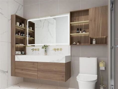 英皇卫浴图片 现代简约风格整体浴室柜效果图-卫浴网