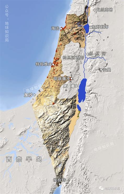 巴以地图图片