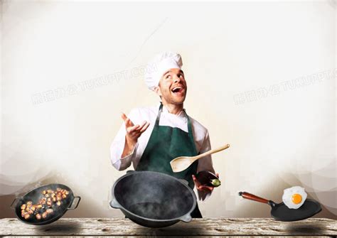一个厨师拿着调味品高清图片下载-正版图片507632679-摄图网